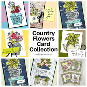 Country Flowers Card Inspiration &amp; Coloring With Stampin' Blends